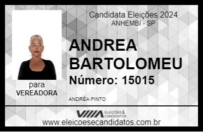 Candidato ANDREA BARTOLOMEU 2024 - ANHEMBI - Eleições