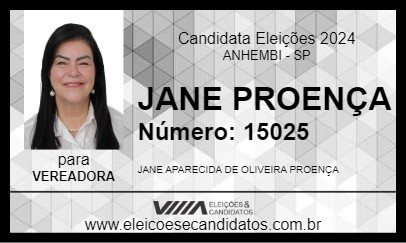 Candidato JANE PROENÇA 2024 - ANHEMBI - Eleições