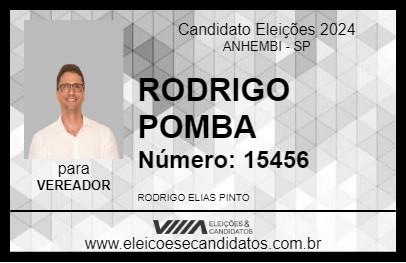 Candidato RODRIGO POMBA 2024 - ANHEMBI - Eleições