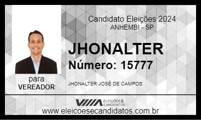 Candidato JHONALTER 2024 - ANHEMBI - Eleições