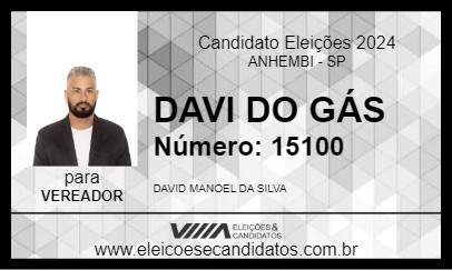 Candidato DAVI DO GÁS 2024 - ANHEMBI - Eleições