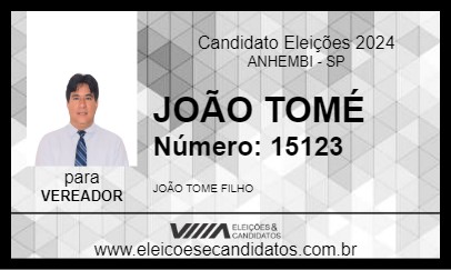 Candidato JOÃO TOMÉ 2024 - ANHEMBI - Eleições