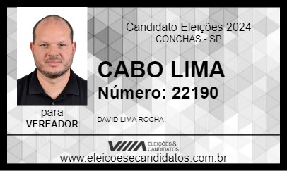 Candidato CABO LIMA 2024 - CONCHAS - Eleições