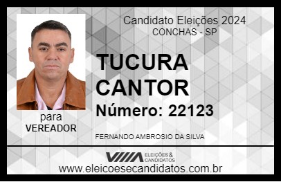 Candidato TUCURA CANTOR 2024 - CONCHAS - Eleições