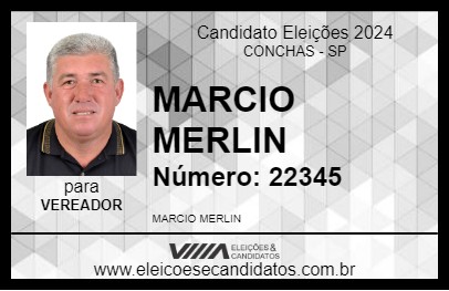 Candidato MARCIO MERLIN 2024 - CONCHAS - Eleições