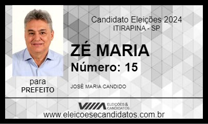 Candidato ZÉ MARIA 2024 - ITIRAPINA - Eleições