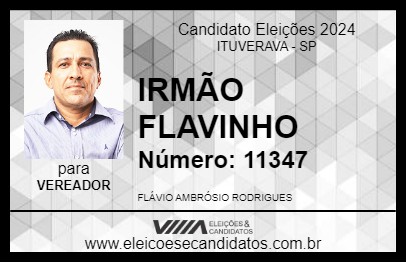 Candidato IRMÃO FLAVINHO 2024 - ITUVERAVA - Eleições