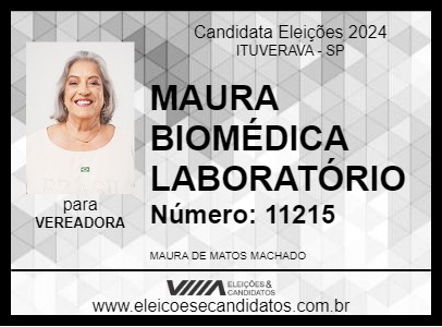 Candidato MAURA BIOMÉDICA LABORATÓRIO 2024 - ITUVERAVA - Eleições