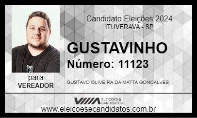 Candidato GUSTAVINHO  2024 - ITUVERAVA - Eleições