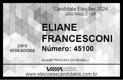 Candidato LIA FRANCESCONI 2024 - SÃO PAULO - Eleições