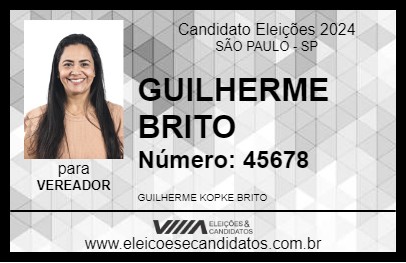 Candidato GUILHERME BRITO 2024 - SÃO PAULO - Eleições