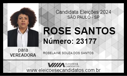 Candidato ROSE SANTOS 2024 - SÃO PAULO - Eleições