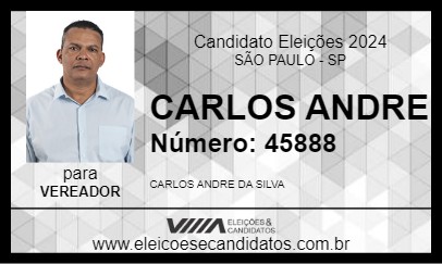 Candidato CARLOS ANDRE 2024 - SÃO PAULO - Eleições