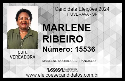 Candidato MARLENE RIBEIRO 2024 - ITUVERAVA - Eleições