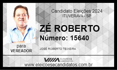 Candidato ZÉ ROBERTO 2024 - ITUVERAVA - Eleições