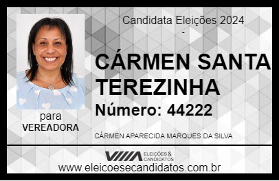 Candidato CÁRMEN SANTA TEREZINHA 2024 - ITARARÉ - Eleições