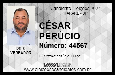 Candidato CÉSAR PERÚCIO 2024 - ITARARÉ - Eleições