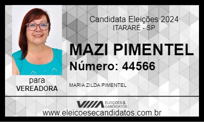 Candidato MAZI PIMENTEL 2024 - ITARARÉ - Eleições