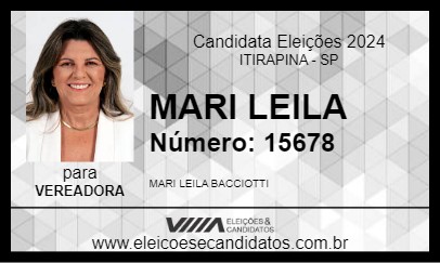 Candidato MARI LEILA 2024 - ITIRAPINA - Eleições