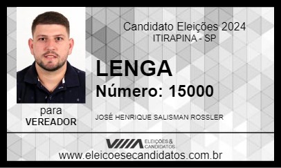 Candidato LENGA 2024 - ITIRAPINA - Eleições