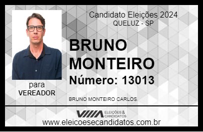 Candidato BRUNO MONTEIRO 2024 - QUELUZ - Eleições