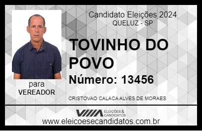 Candidato TOVINHO DO POVO 2024 - QUELUZ - Eleições