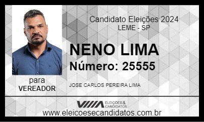 Candidato NENO LIMA 2024 - LEME - Eleições