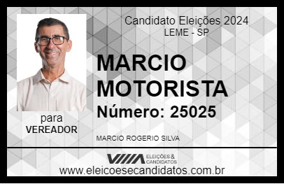 Candidato MARCIO  MOTORISTA 2024 - LEME - Eleições