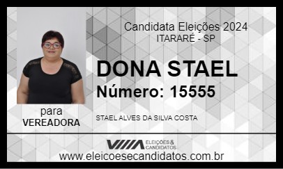 Candidato DONA STAEL 2024 - ITARARÉ - Eleições