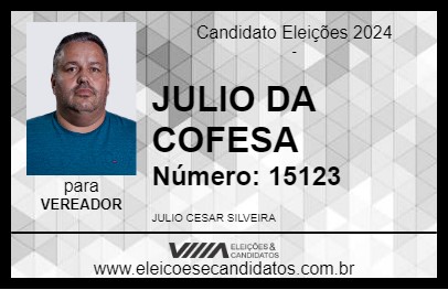 Candidato JULIO DA COFESA 2024 - ITARARÉ - Eleições