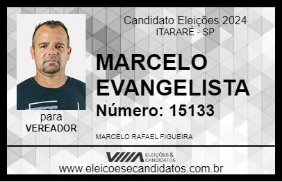 Candidato MARCELO EVANGELISTA 2024 - ITARARÉ - Eleições