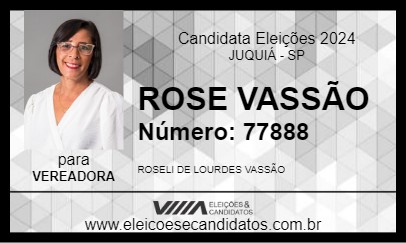 Candidato ROSE VASSÃO 2024 - JUQUIÁ - Eleições