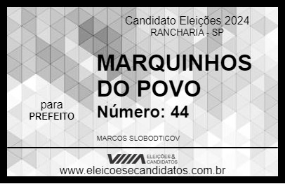 Candidato MARQUINHOS DO POVO 2024 - RANCHARIA - Eleições