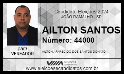 Candidato AILTON SANTOS 2024 - JOÃO RAMALHO - Eleições