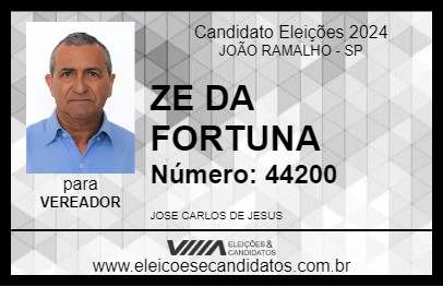 Candidato ZE DA FORTUNA 2024 - JOÃO RAMALHO - Eleições