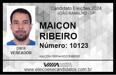 Candidato MAICON RIBEIRO 2024 - JOÃO RAMALHO - Eleições