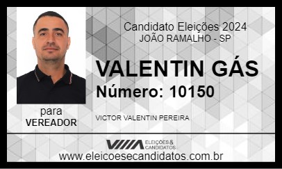 Candidato VALENTIN GÁS 2024 - JOÃO RAMALHO - Eleições