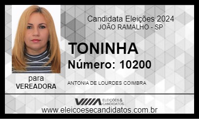 Candidato TONINHA 2024 - JOÃO RAMALHO - Eleições