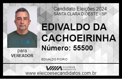 Candidato EDIVALDO DA CACHOEIRINHA 2024 - SANTA CLARA D\OESTE - Eleições