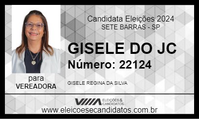 Candidato GISELE DO JC 2024 - SETE BARRAS - Eleições