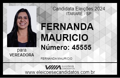 Candidato FERNANDA MAURICIO 2024 - ITARARÉ - Eleições