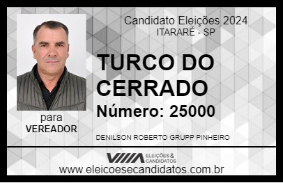 Candidato TURCO DO CERRADO 2024 - ITARARÉ - Eleições