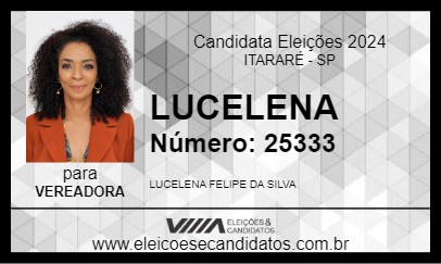 Candidato LUCELENA 2024 - ITARARÉ - Eleições