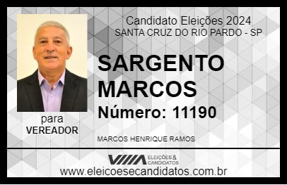 Candidato SARGENTO MARCOS  2024 - SANTA CRUZ DO RIO PARDO - Eleições