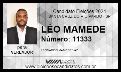 Candidato LÉO MAMEDE 2024 - SANTA CRUZ DO RIO PARDO - Eleições