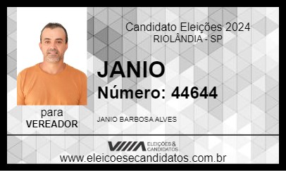 Candidato JANIO 2024 - RIOLÂNDIA - Eleições