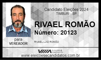 Candidato RIVAEL ROMÃO 2024 - TIMBURI - Eleições