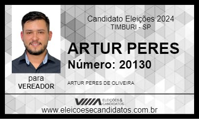 Candidato ARTUR PERES 2024 - TIMBURI - Eleições