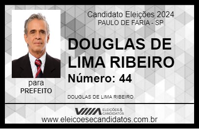 Candidato DOUGLAS DE LIMA RIBEIRO 2024 - PAULO DE FARIA - Eleições