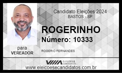 Candidato ROGERINHO 2024 - BASTOS - Eleições